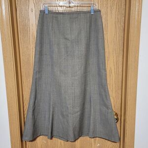 Harve Benard Skirt Womens Size 10 Gray Business Casual Flare Lambswool